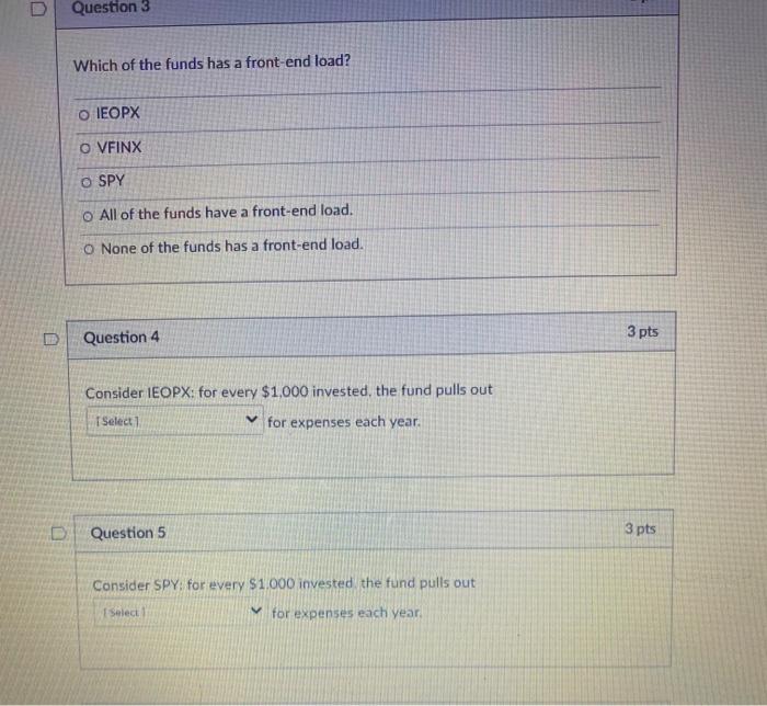 cvely For this assignment, you will compare mutual funds that all have