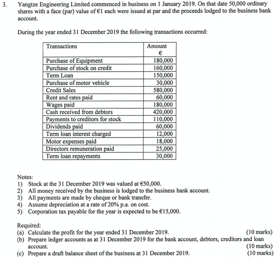 Would like an answer to this question for part a, b &