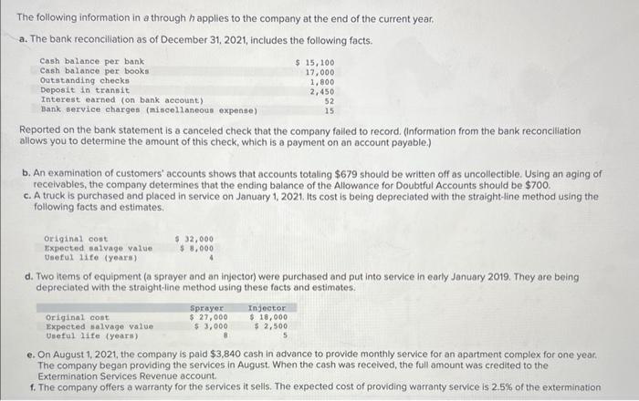 and sells extermination products manufactured by other companies. Following is the company's