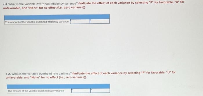 no effect (i.e., zero variance)). a-2. What is the materials price variance?