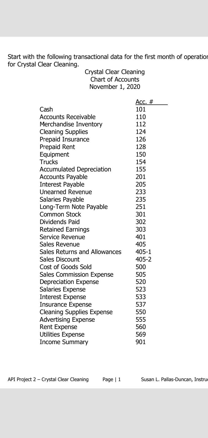Ganaral I adrar Start with the following transactional data for the first