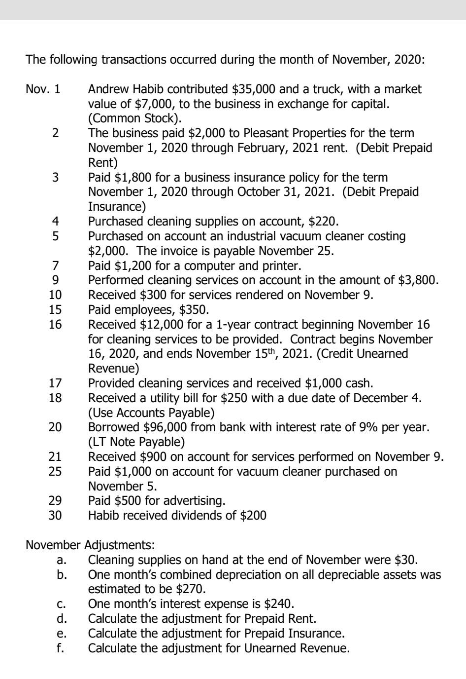 month of operation for Crystal Clear Cleaning. Crystal Clear Cleaning Chart of
