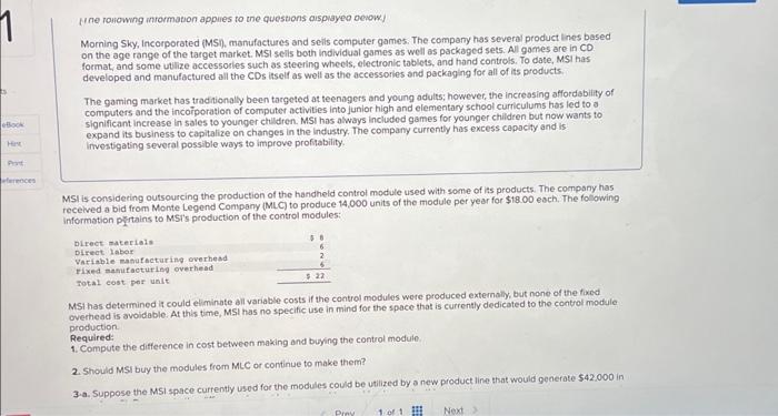  MSI has determined it could eliminate all variable costs if the