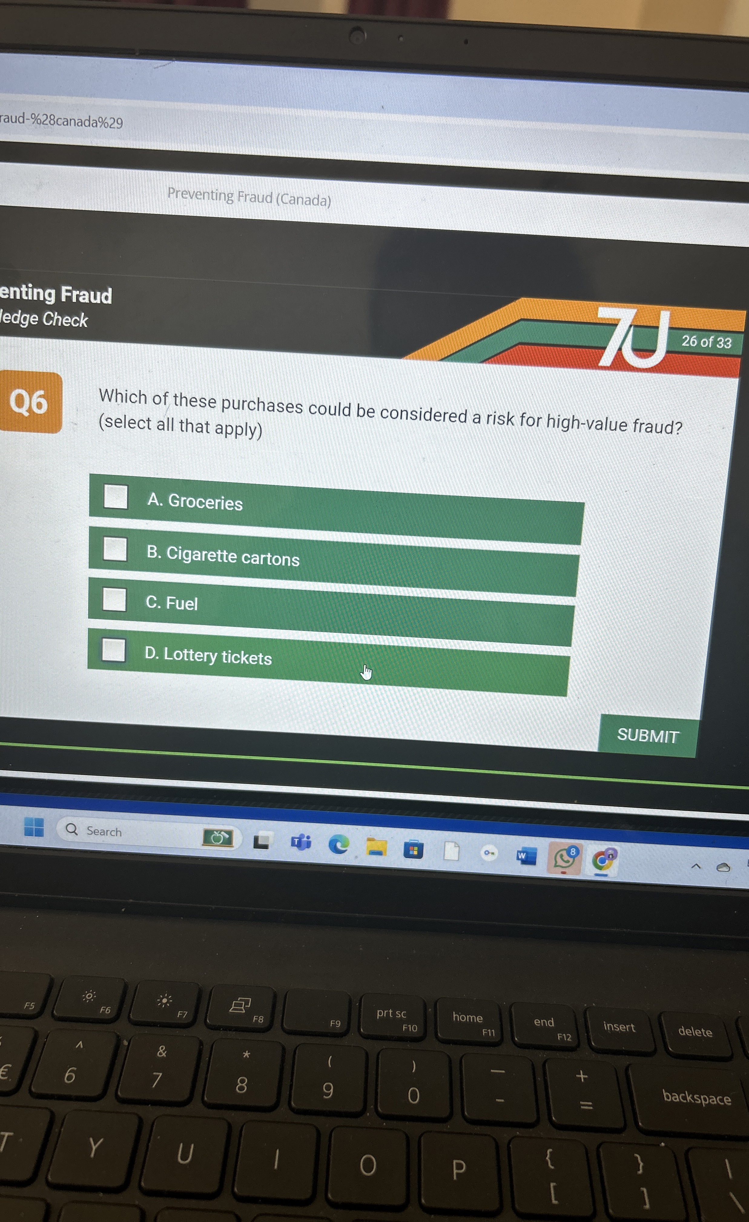  raud-%28canada%29 Preventing Fraud (Canada) enting Fraud ledge Check 26 of 38