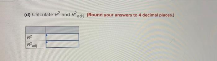 (a) State the degrees of freedom for the Ftest for overall significance.