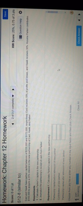 chapter 12 s12-8 Save Homework: Chapter 12 Homework Score: 0 of 1