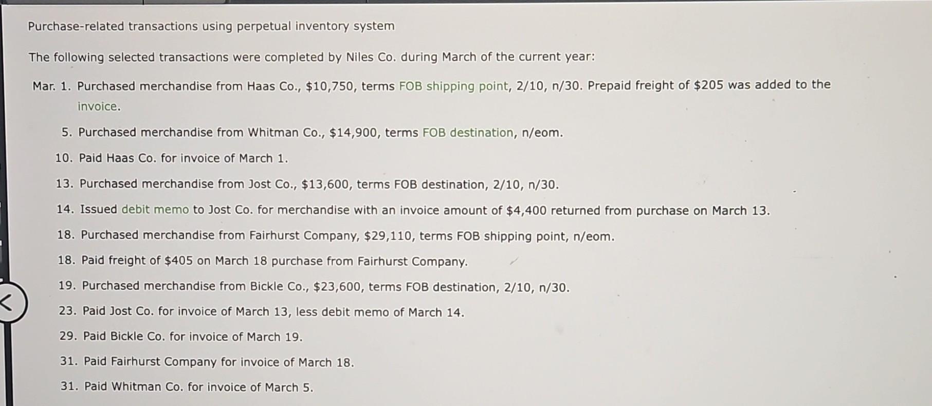  please correct and journalize entries using the perpetual inventory system Purchase-related
