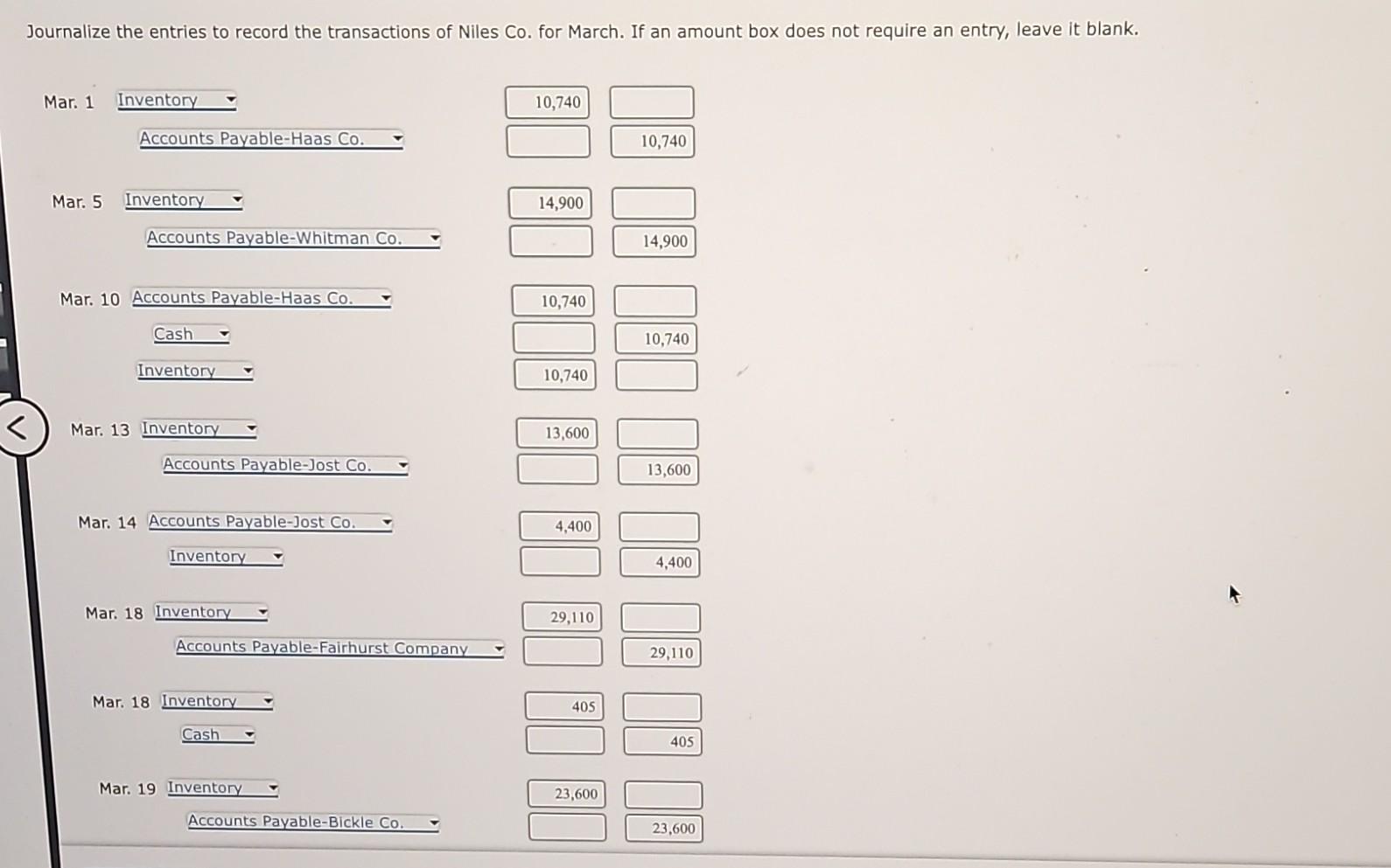 transactions using perpetual inventory system The following selected transactions were completed by