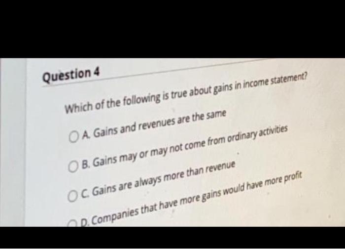 information be interpreted in terms of financial station O A The company's