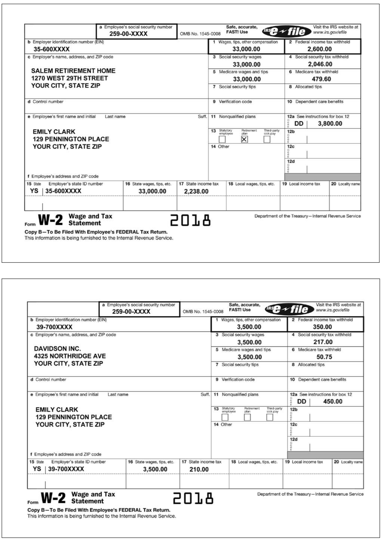 any four digits of your choice. Interview Notes Emily is single and