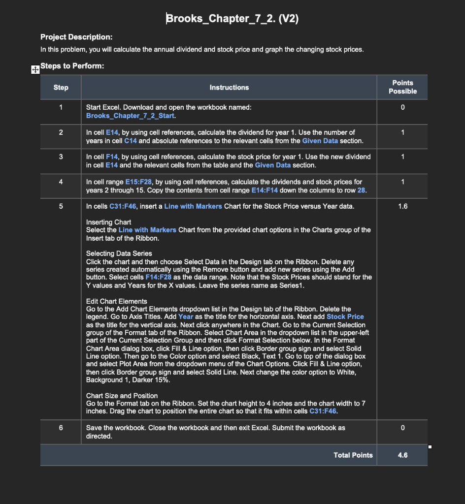  Step By Step and with excel Formula Please. Thank You! what
