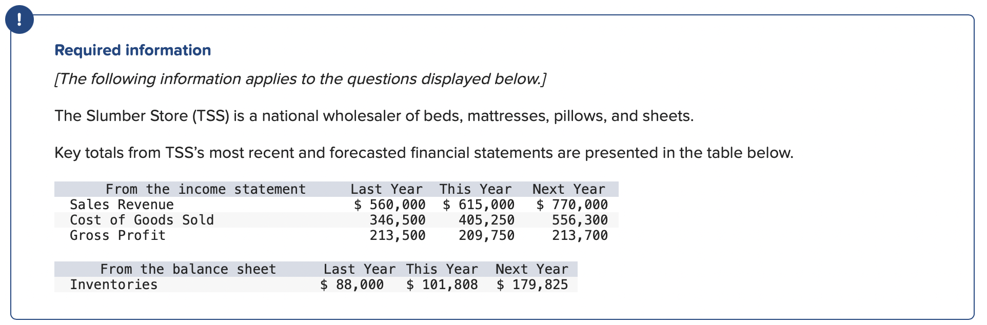  Using the information provided I want the required 3, 4, 5,