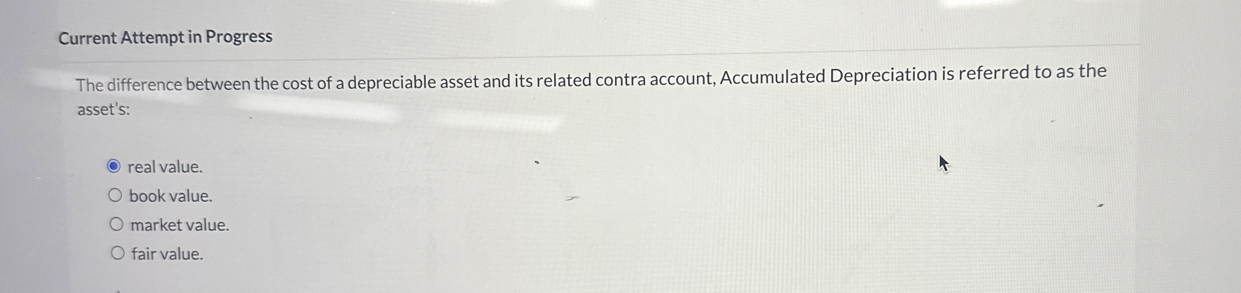  Current Attempt in Progress The difference between the cost of a