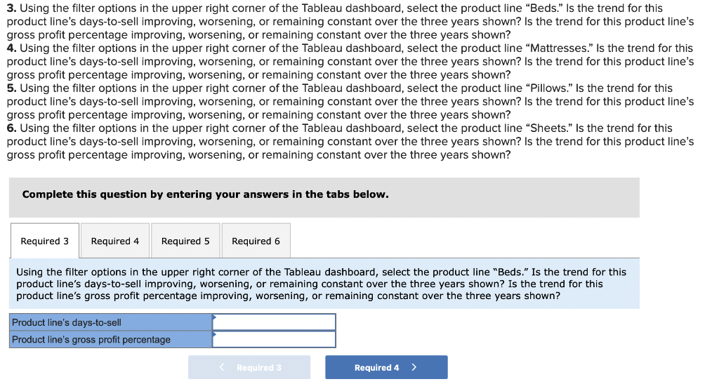 beds, mattresses, pillows, and sheets. Key totals from TSS's most recent and
