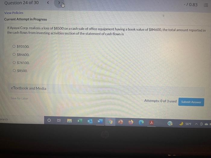 was $277000. Exclusive of the effect of other adjustments, the cash flows