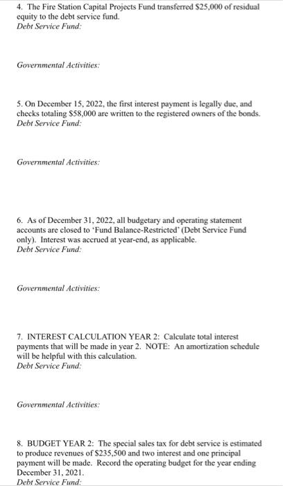 Serial Bond Example Background: The Town of Brighton voters approved a measure