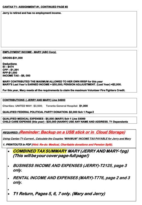 EDT in Blackboard Assignments JERRY AND MARY BELL ARE MARRIED AND LIVE