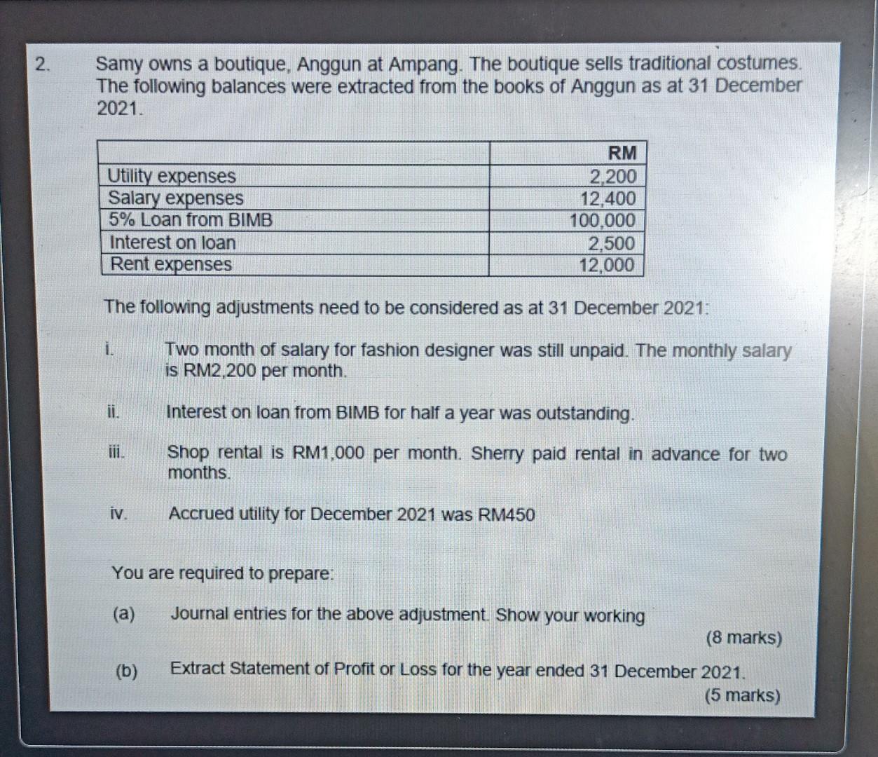 the calculation methods 100% step by step Answer all the questions 1.