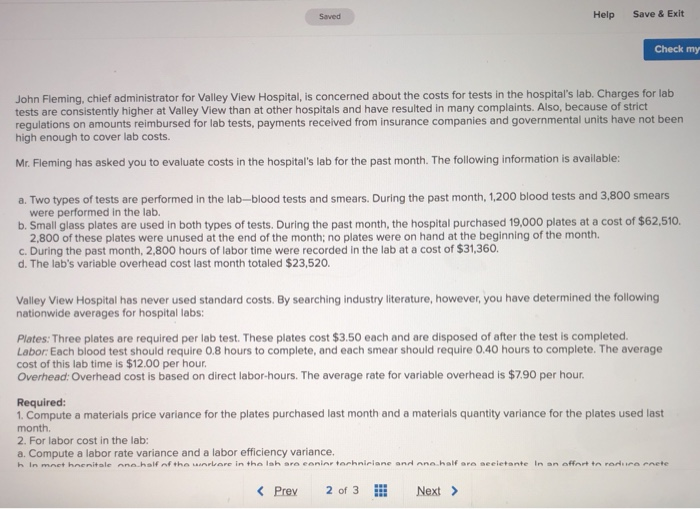  Saved Help Save & Exit Check my John Fleming, chief administrator
