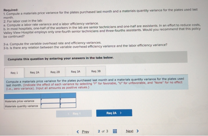 for Valley View Hospital, is concerned about the costs for tests in