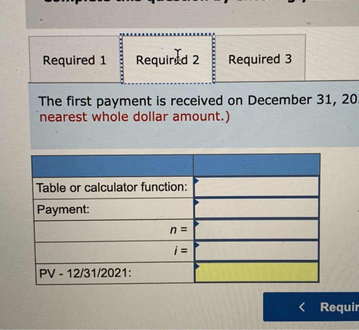 present value table and assuming a 12% annual interest rate, determine the