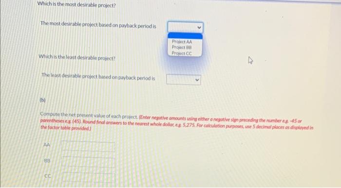 an equipment investment of $27,280. Each project will last for 3 years