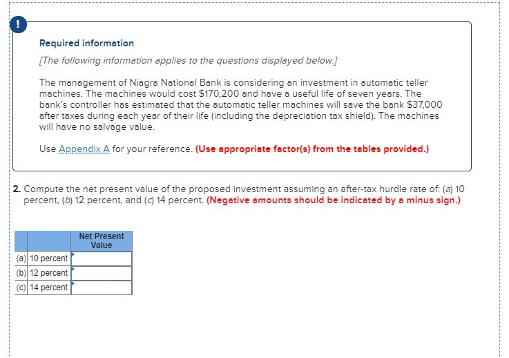 Please help. There all one question. Thanks. Required information The following information