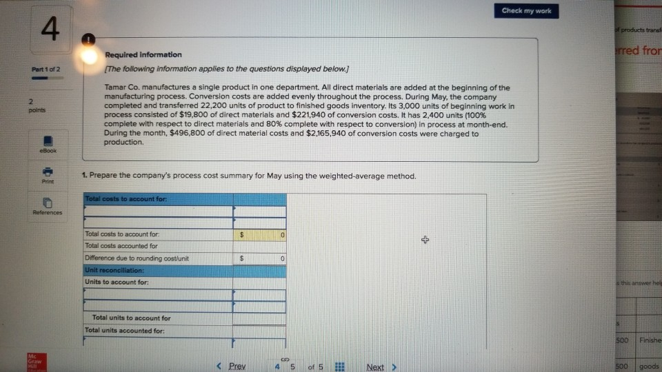 its product through a single processing department. Direct materials are added at