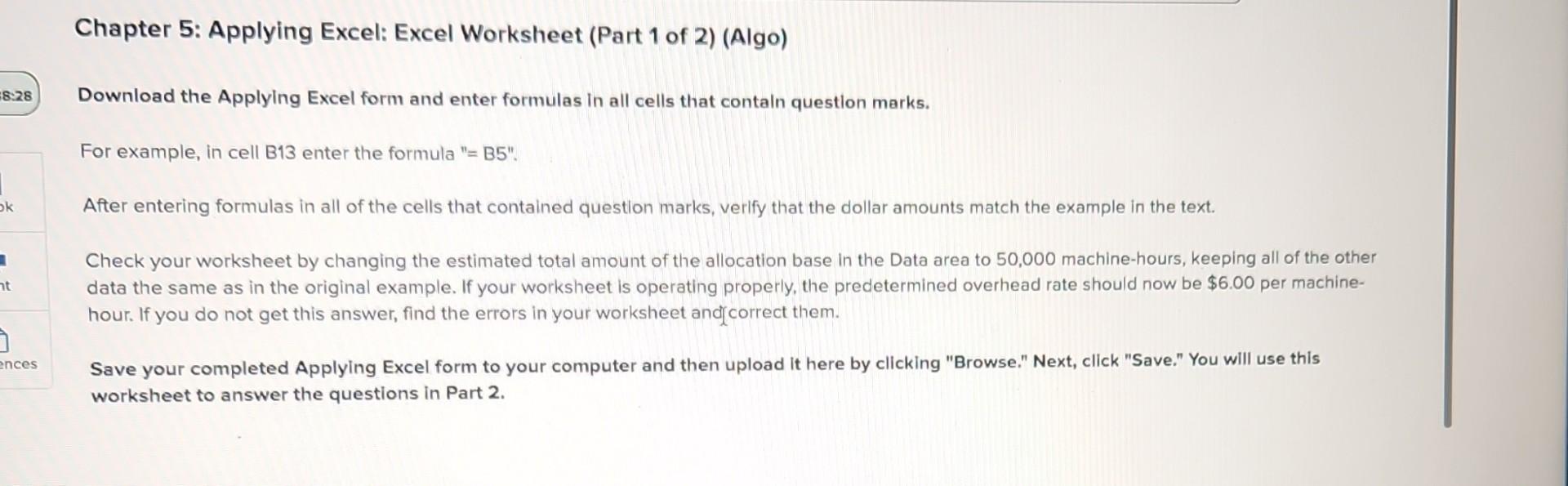  please use excel formulas and show them in the notes. thanks