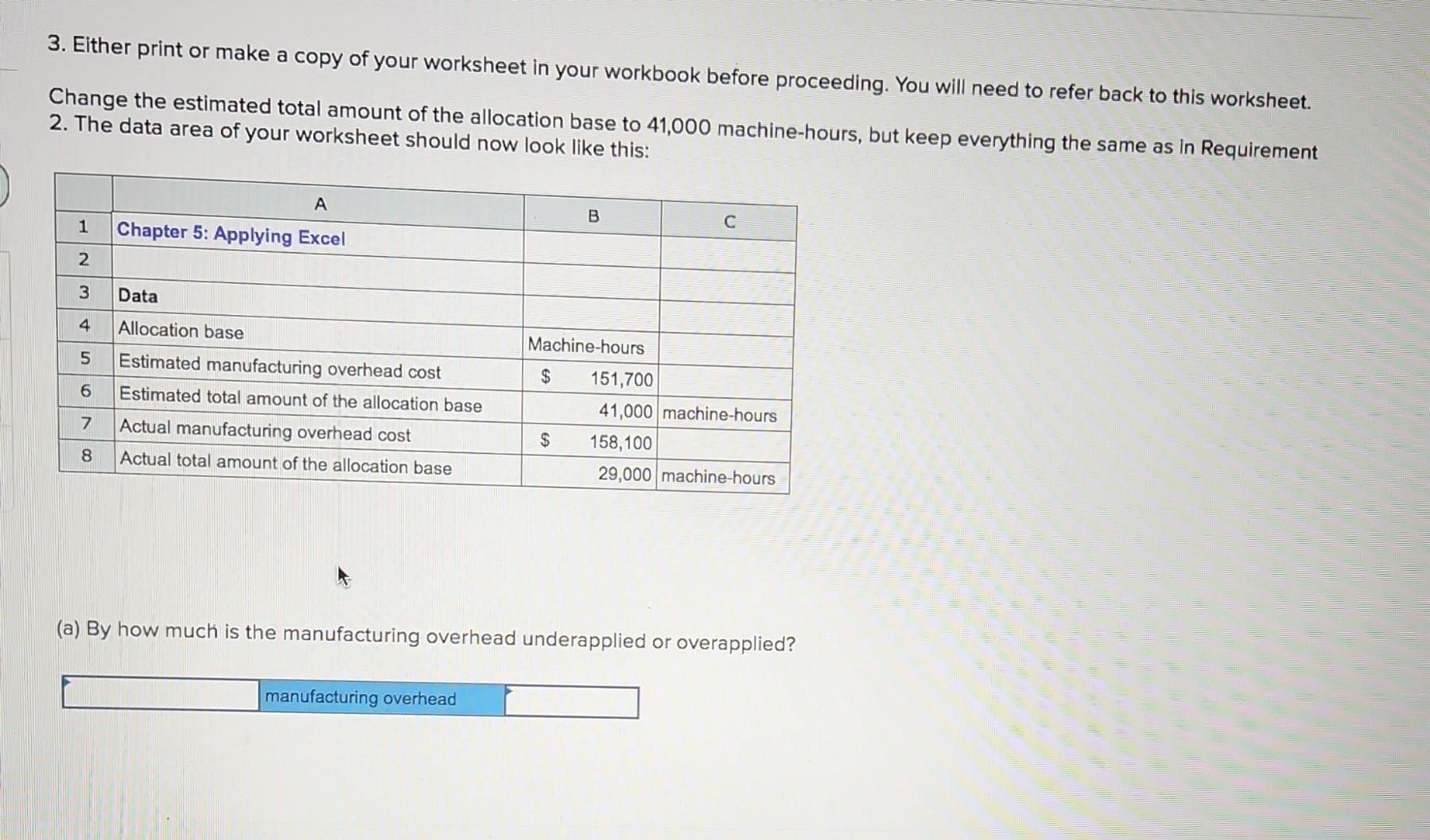After entering formulas in all of the cells that contained question marks,
