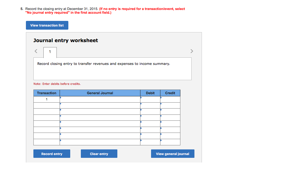 year-end, December 31, 2015 Following are the correct balances at December 31,