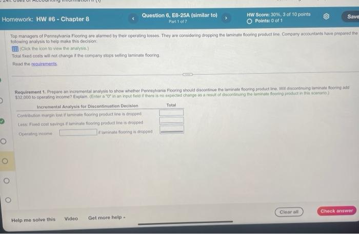flooring add $32,000 to operating income? Explain. 2. Assume that the company