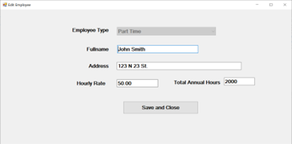 If no employee records are selected, clicking this button will display a