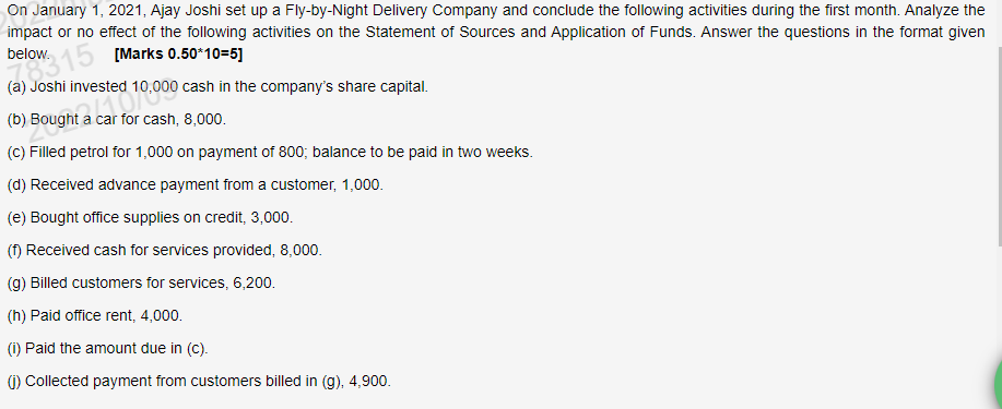  answer immediately please On January 1, 2021, Ajay Joshi set up