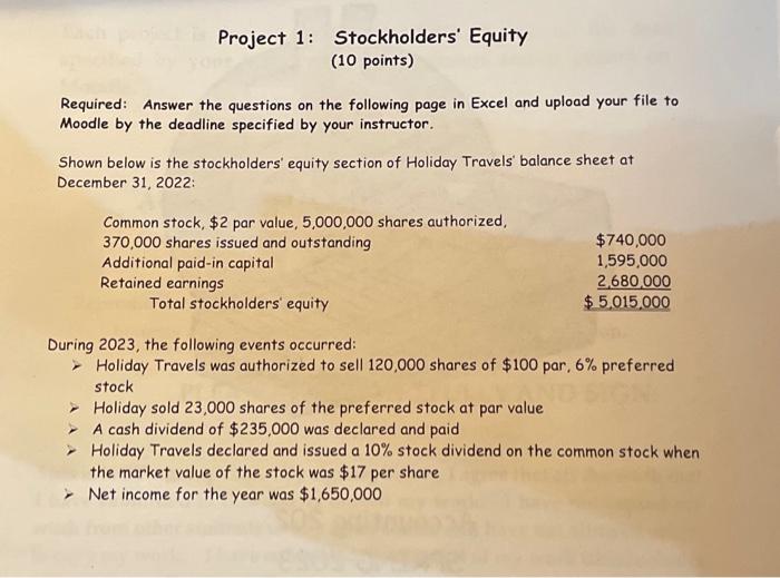 please do it on excel Required: Answer the questions on the following