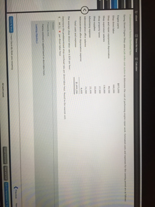  Need help with this Spring street Engine shop uses a job