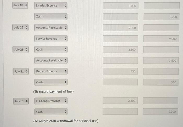 1 1 5 12 Invested $ 22,000 cash in the business. Purchased