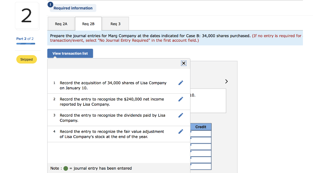 2 Lisa Company had outstanding 100,000 shares of common stock. On January