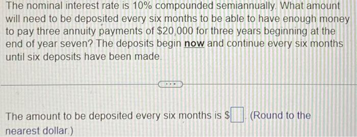 Please show all work and do all parts The nominal interest rate