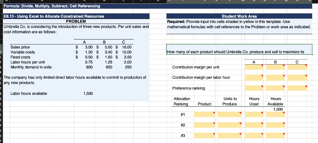 Instructions You will be using Microsoft Excel to answer this question. Follow