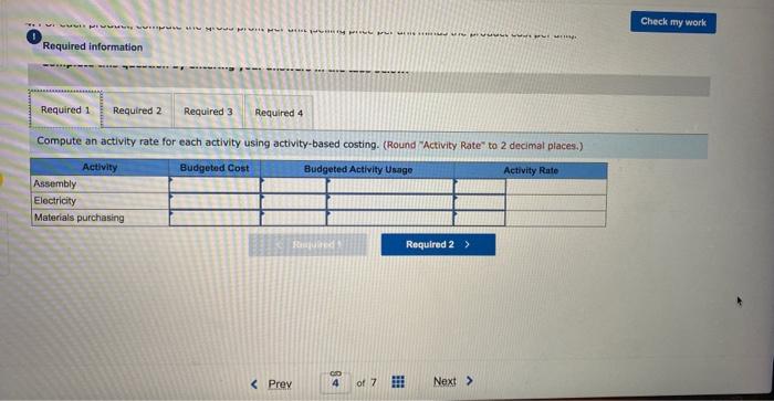 direct labor hours. Additional information follows. Problem 17-2A (Algo) Using plantwide overhead