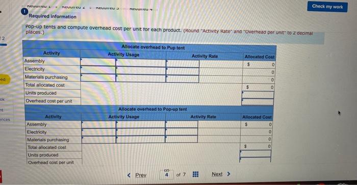 rate to allocate overhead cost, and compute overhead cost per unit and