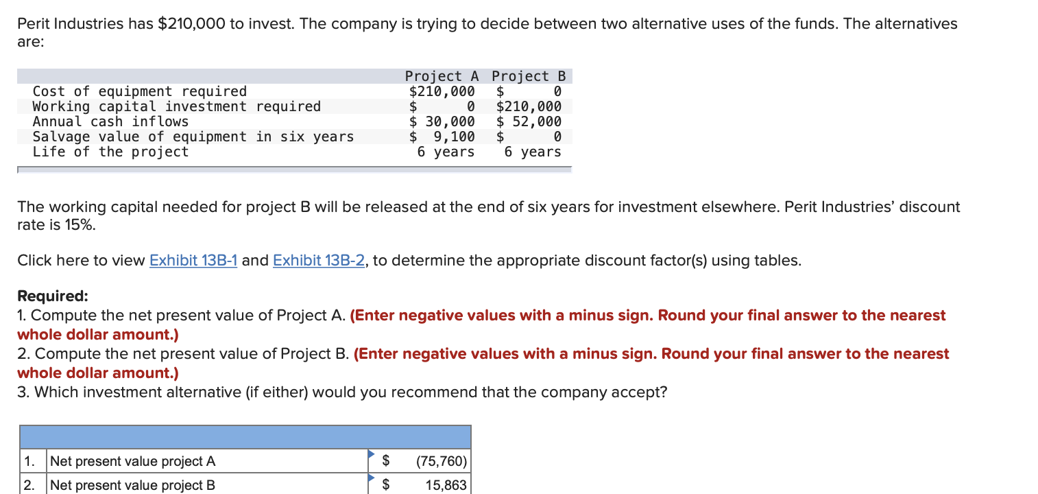 The first two answers are incorrect. Please help:) Perit Industries has $210,000