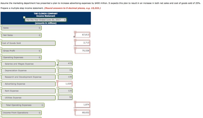 Suppose in its income statement for the year ended June 30, 2017,