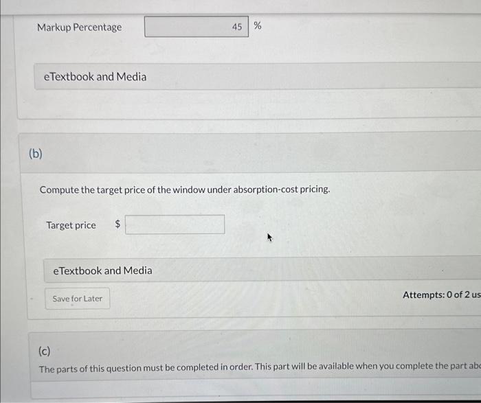process of setting a target price on its newly designed tinted window,