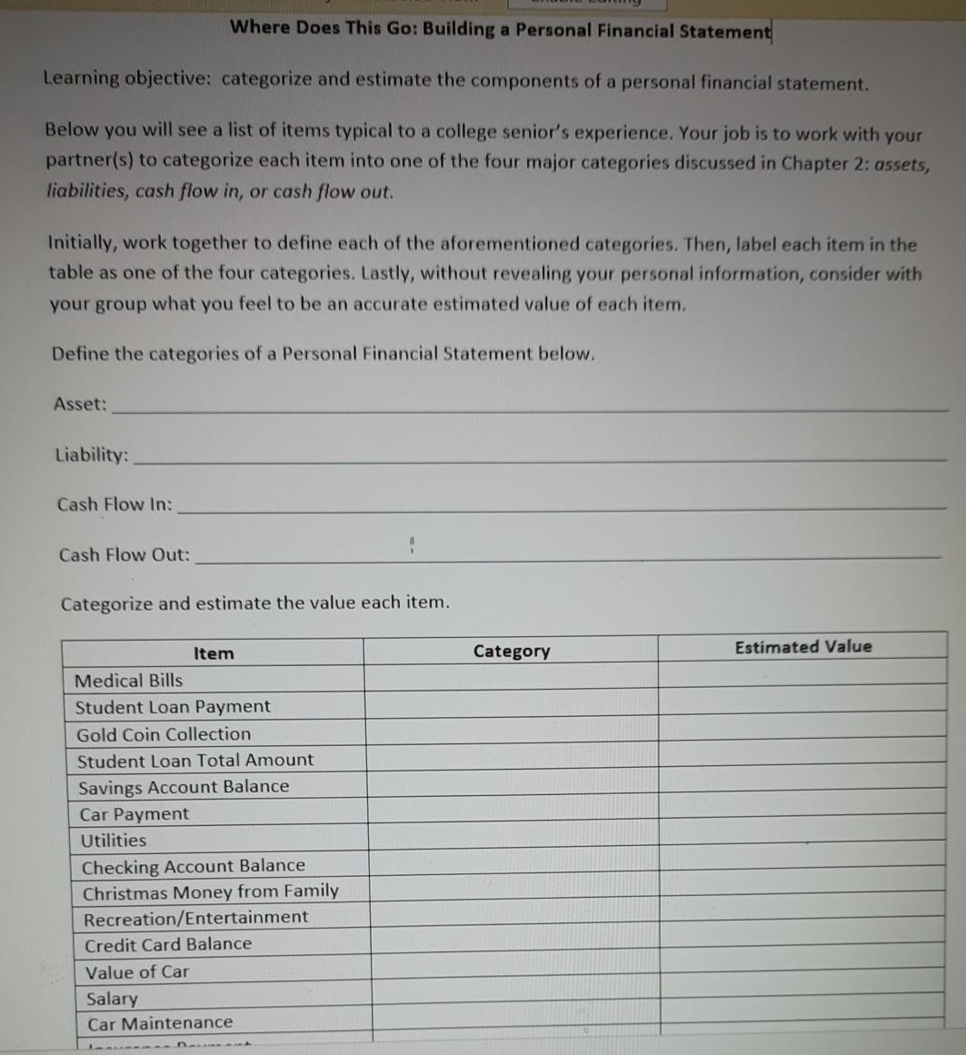 please tell me answer fast Where Does This Go: Building a