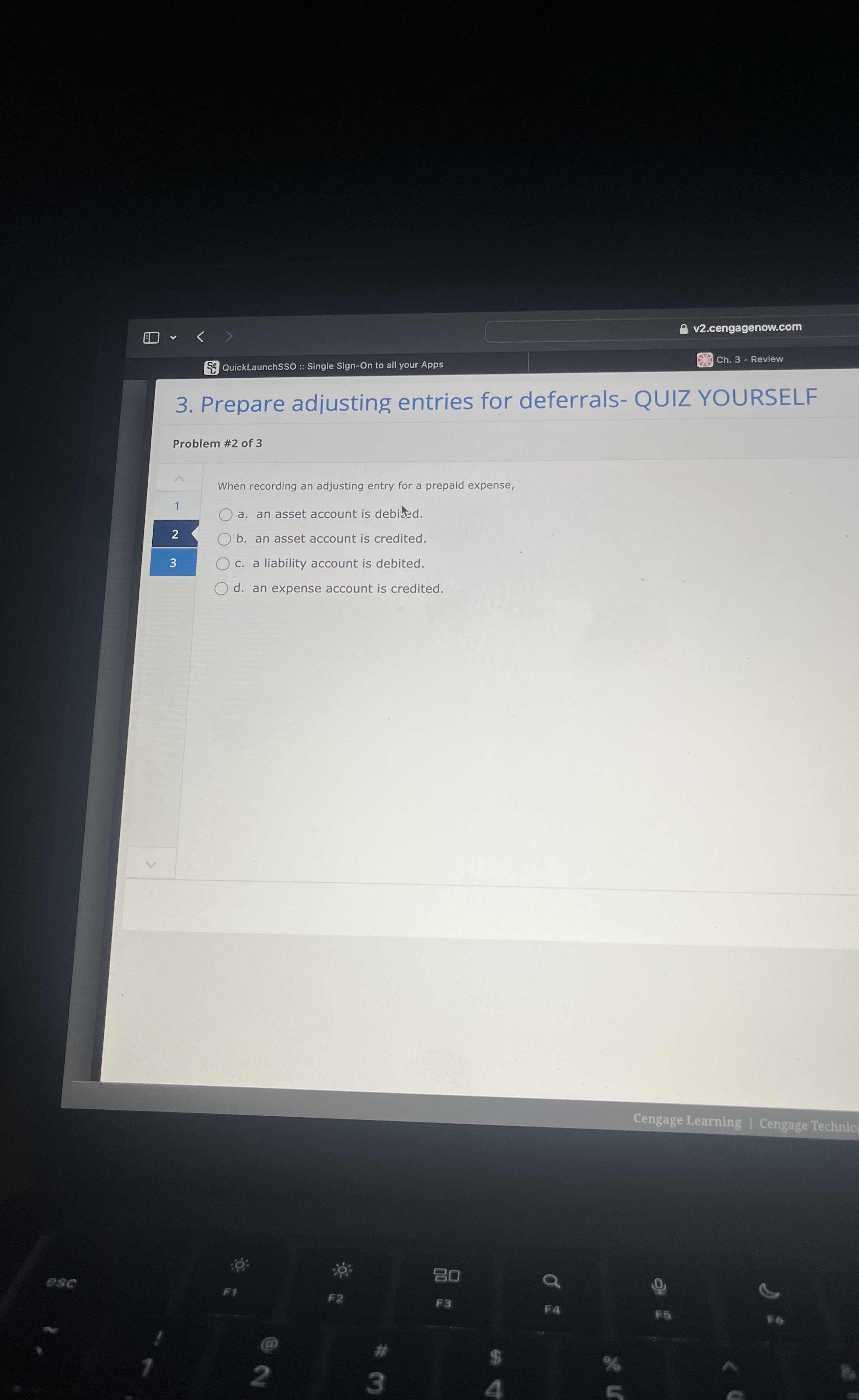  When recording an adjusting entry for a prepaid expense, a. an