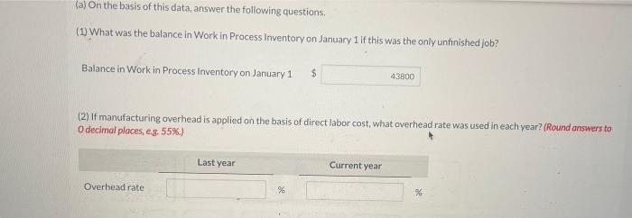 is shown below Job No. 92 For 2000 Units Date Direct Materials