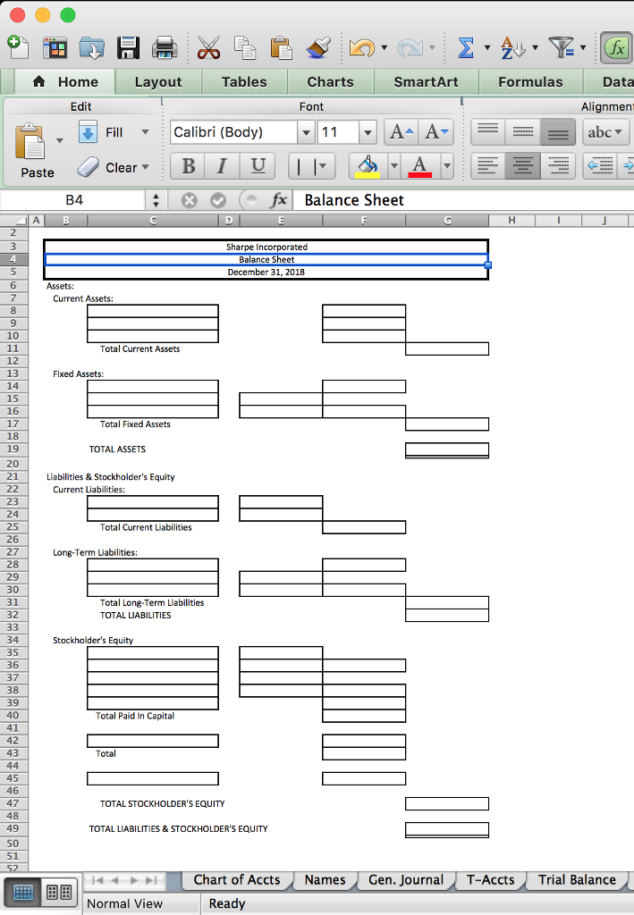 Adjusting Entries in the middle of the account column then journalize the