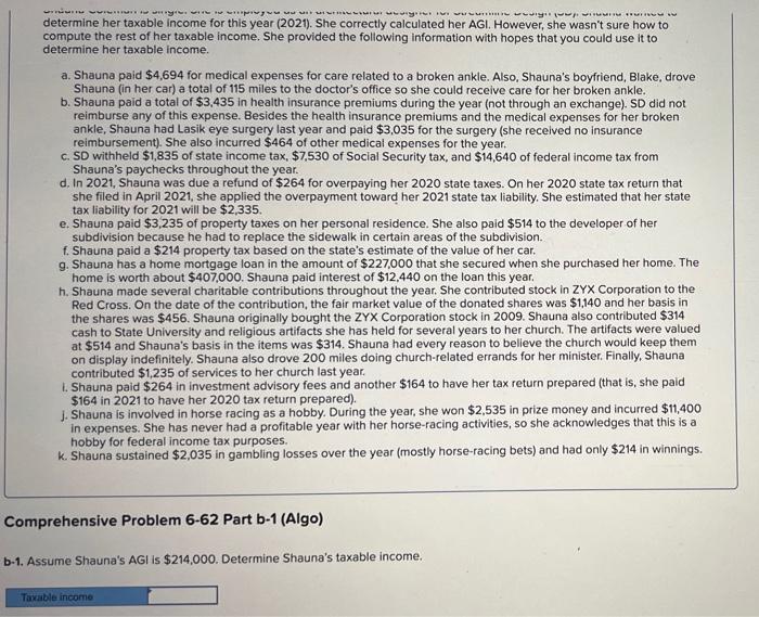 LO 6-2, LO 6-3) (Algo) [The following information applies to the questions